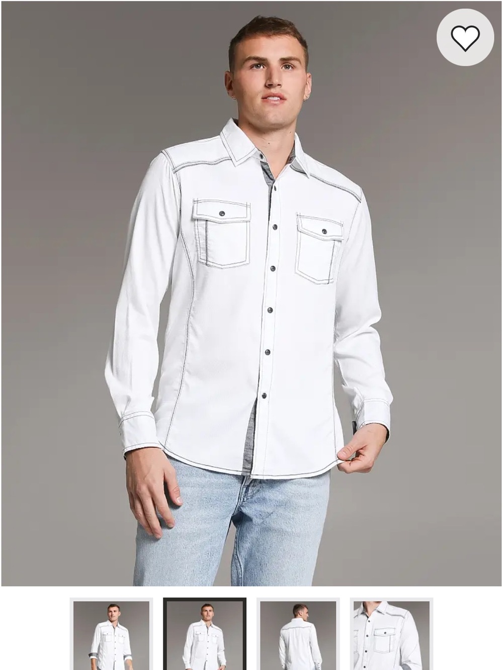 BKE embroidered standard strech shirt from bucked